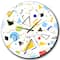 Designart Geometric Retro Design III Mid-Century Modern Wall Clock
